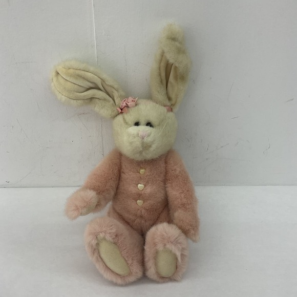 Boyds Bears Pink Stuffed Animal Vintage Plush With Tag - Picture 1 of 7